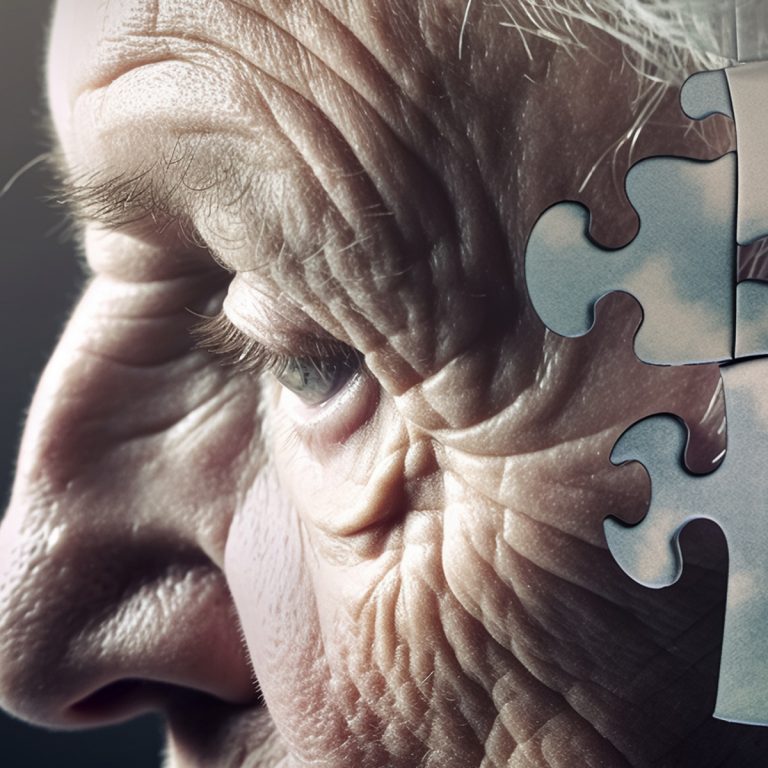 Memory loss, dementia and alzheimer concept, created with Genera